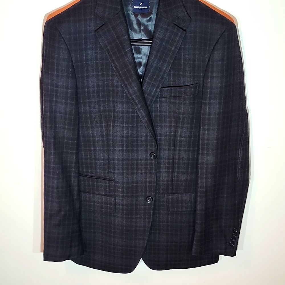 Daniel Hechter Men's Black/Charcoal Sportcoat